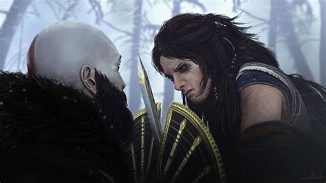 freya x kratos|Freya & Kratos (God of War) .